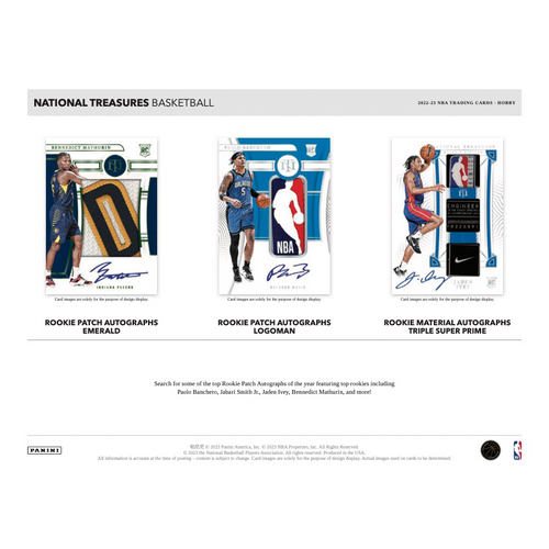 2022/23 Panini National Treasures Basketball Hobby 4 Box Case