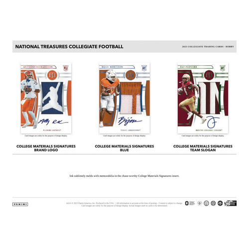 2023 Panini National Treasures Collegiate Football Hobby 4 Box Case
