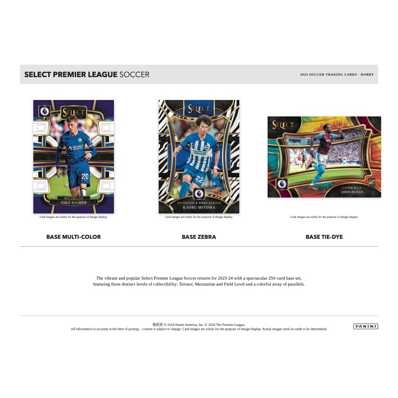 2023/24 Panini Select EPL Soccer Hobby 12 Box Case