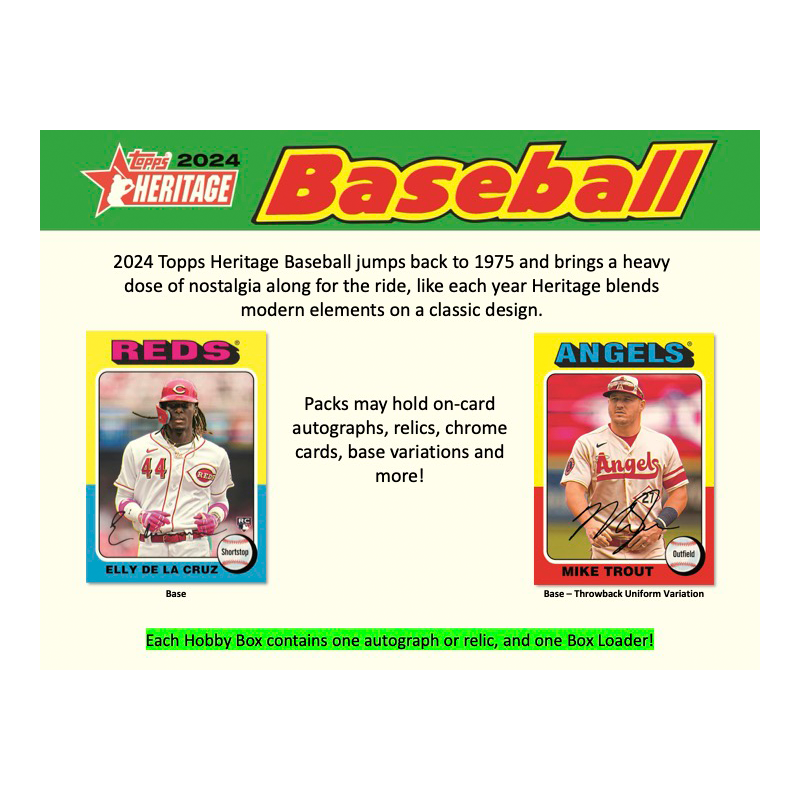 2024 Topps Heritage Baseball Hobby Box