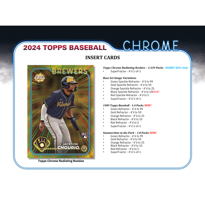 2024 Topps Chrome Baseball Jumbo 8 Box Case