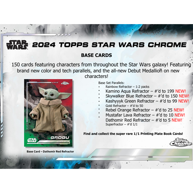 2024 Topps Star Wars Chrome Hobby 8 Box Case
