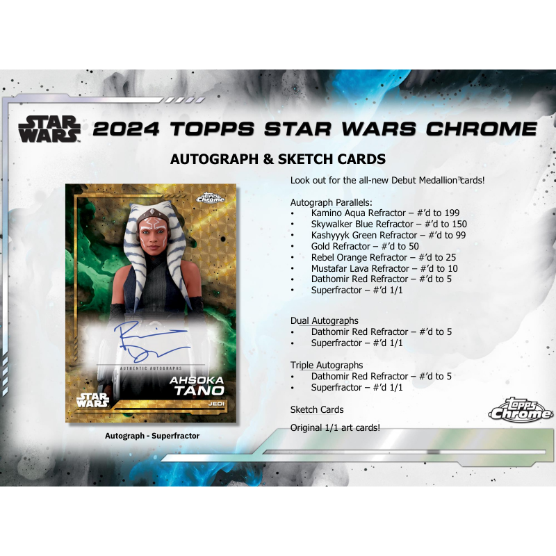 2024 Topps Star Wars Chrome Hobby 8 Box Case