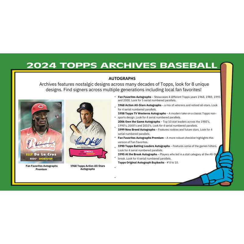 2024 Topps Archives Baseball Hobby 10 Box Case