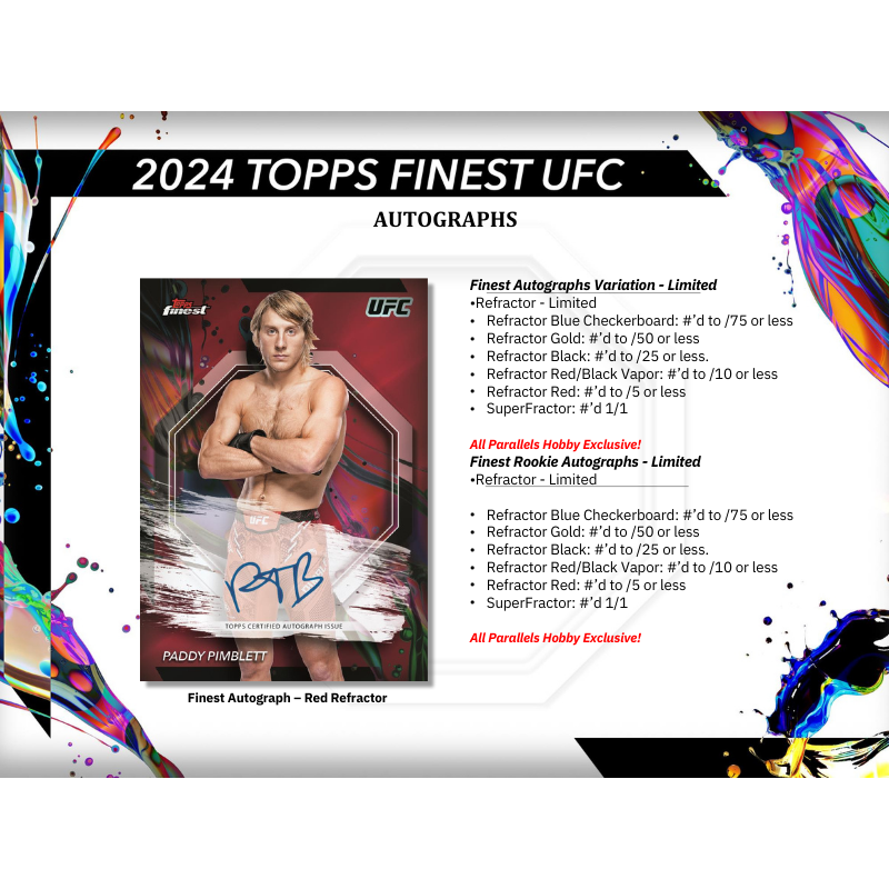 2024 Topps UFC Finest Hobby Box