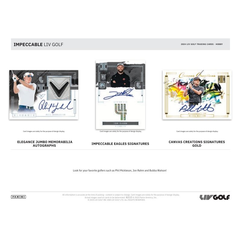 2024 Panini Impeccable LIV Golf Hobby Box