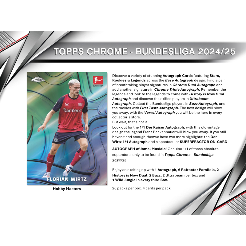 2024/25 Topps Chrome Bundesliga Soccer Hobby Box