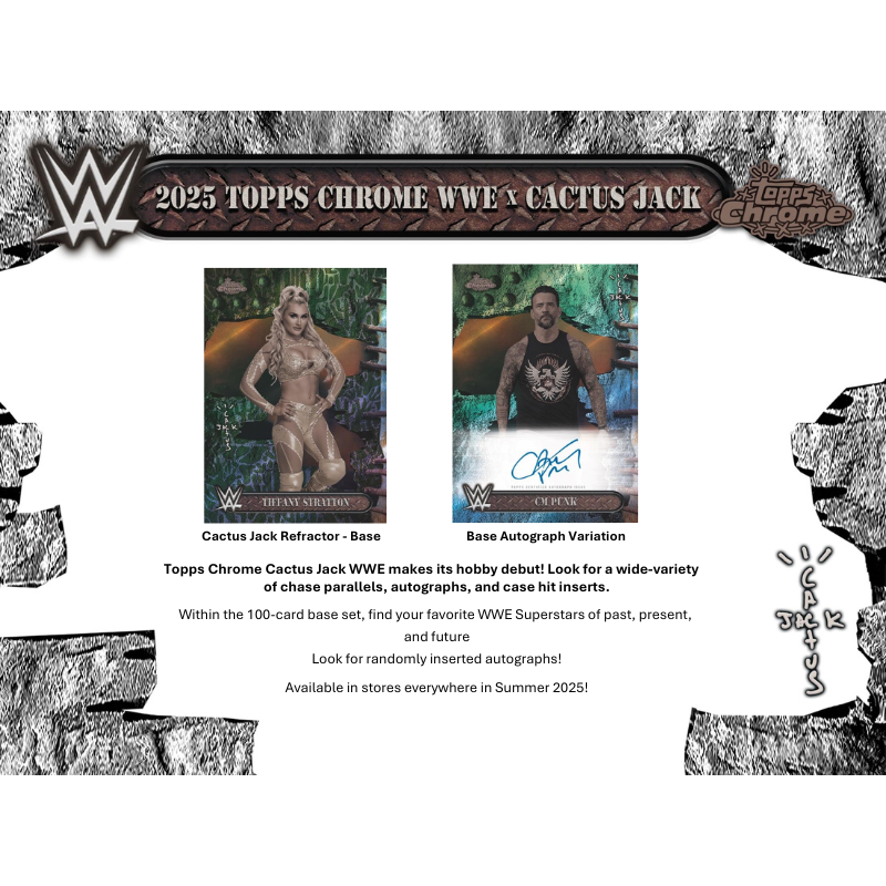2025 Topps Chrome WWE x Cactus Jack Hobby Box