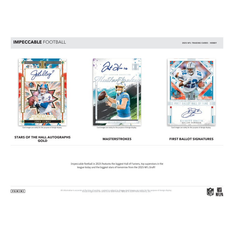 2025 Panini Impeccable Football Hobby 3 Box Case