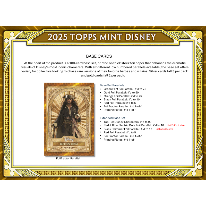 2025 Topps Disney Mint Hobby Box