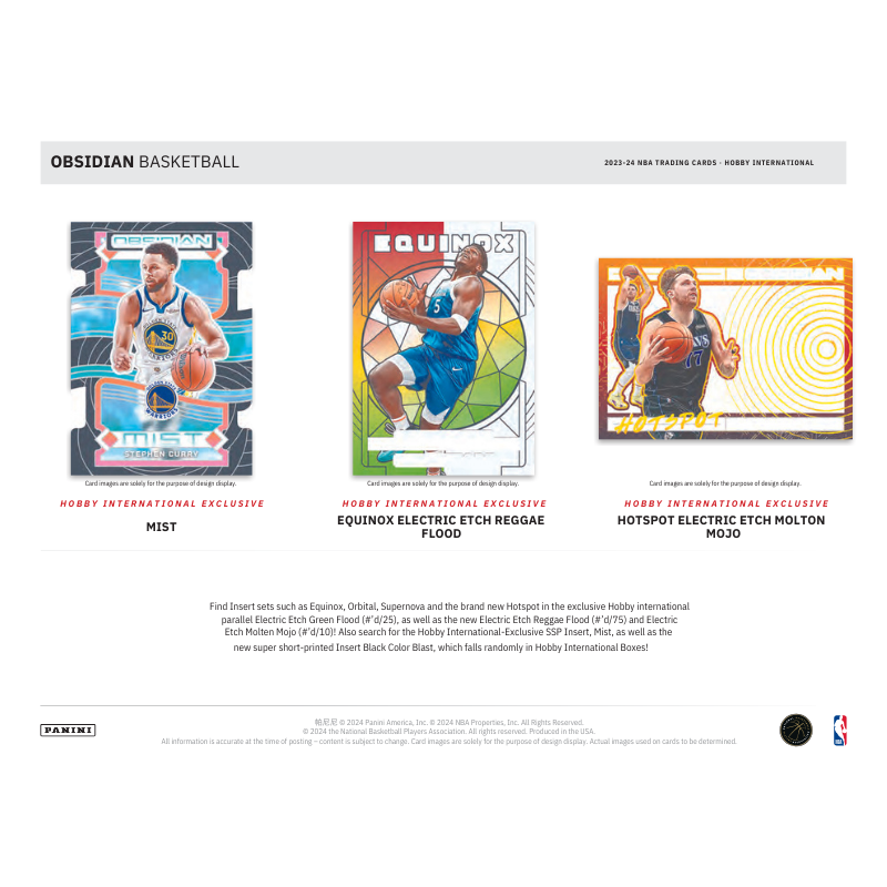 2023/24 Panini Obsidian Basketball International Hobby Box